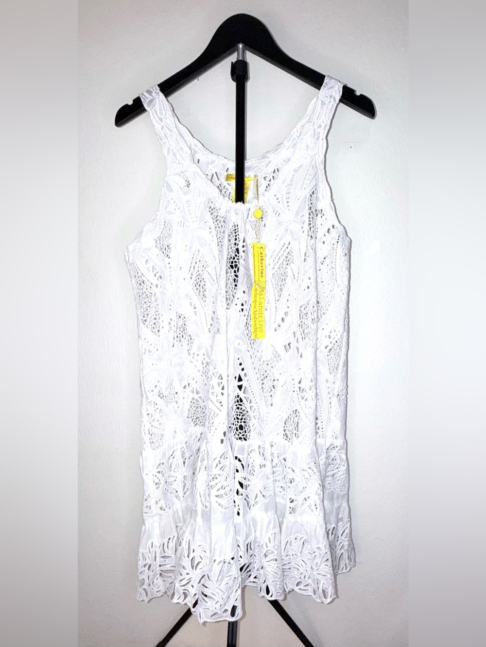 Catherine Malandrino broderie anglaise cotton lace dress/cover up, sz 10 NWT